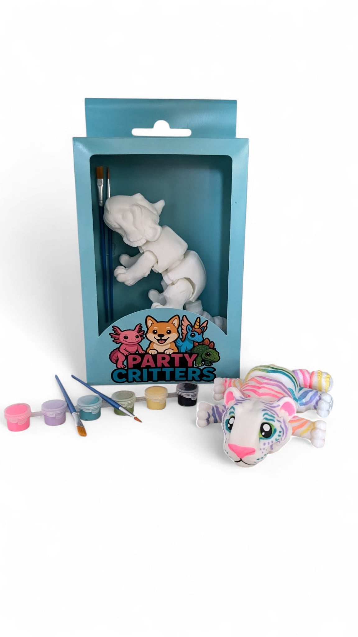 White Big Cat Critter Paint Kit