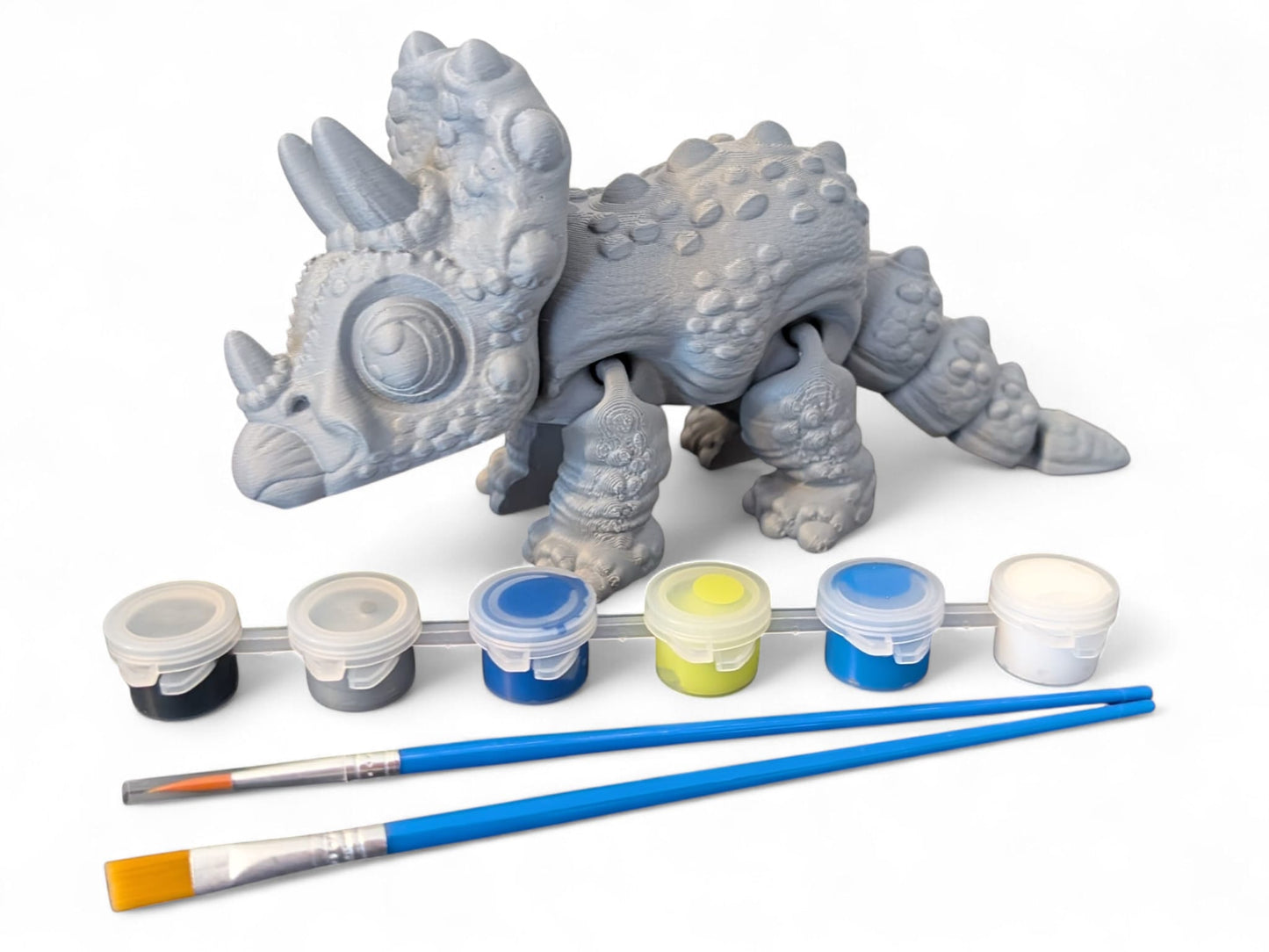 Triceratops Critter Paint Kit (Grey)