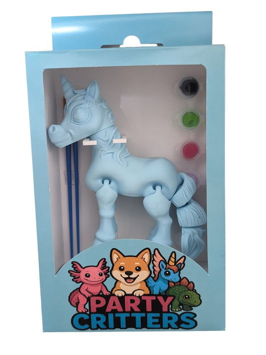 Unicorn Critter Paint Kit (Light Blue)