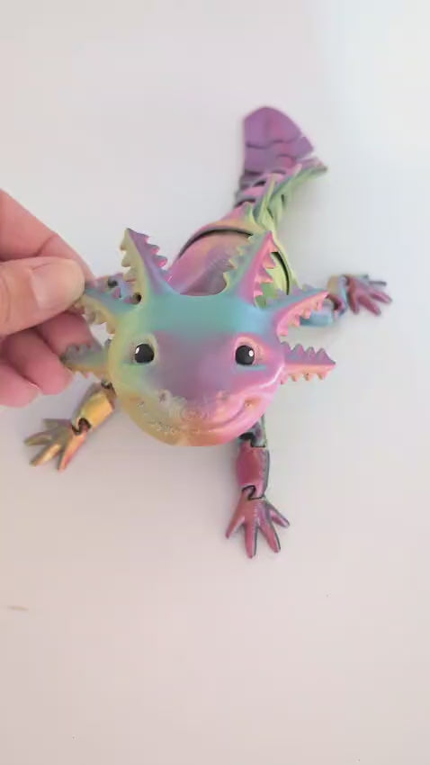 Adorable Rainbow Iridescent Axolotl