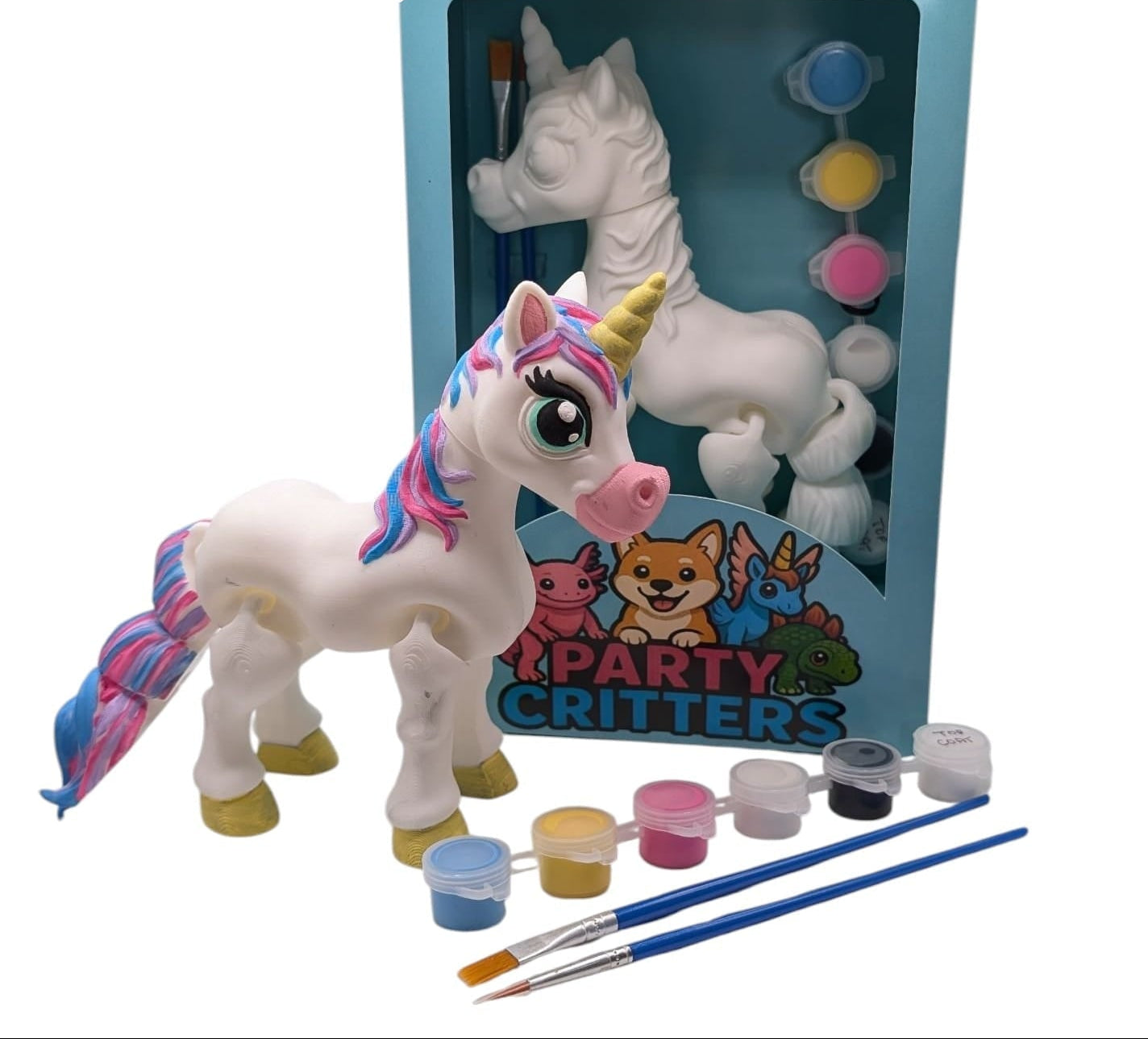 ** BEST SELLER** White Unicorn Critter Paint Kit
