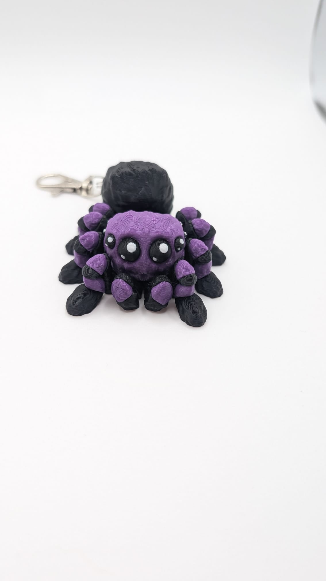 Cute Spider Keychain (purple and black)