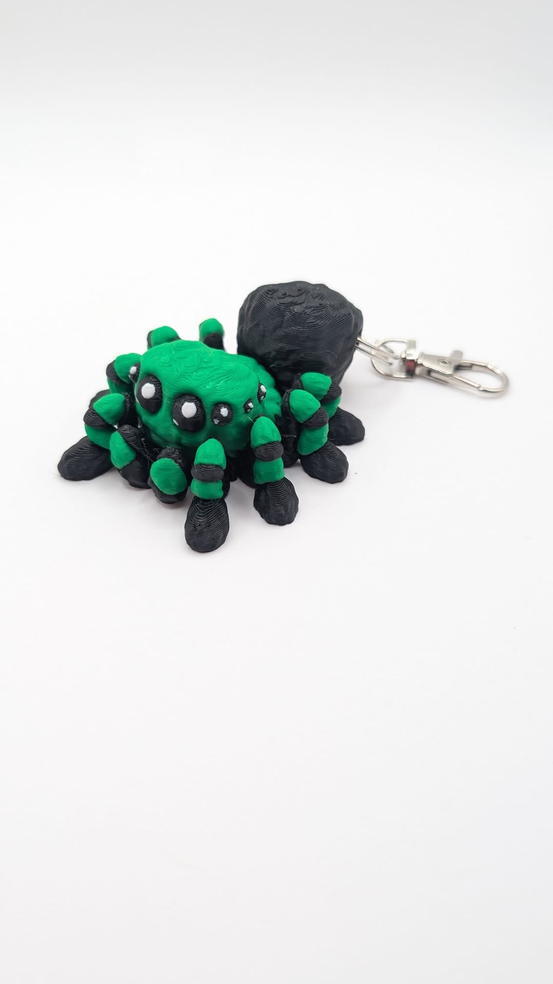 Cute Spider Keychain (green and black)