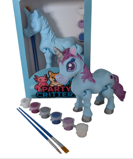 Light Blue Unicorn Critter Paint Kit